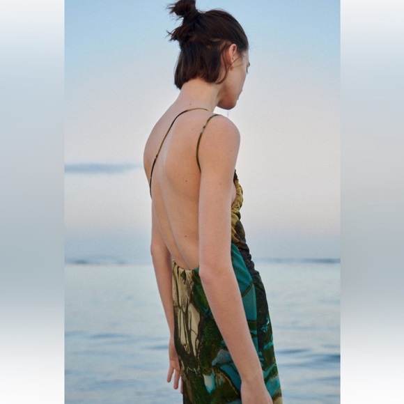 Zara printed Tulle Dress - Size medium NWT - Picture 3 of 4